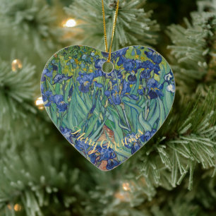 Irises Vincent Van Gogh  Art Kerstmis Keramisch Ornament