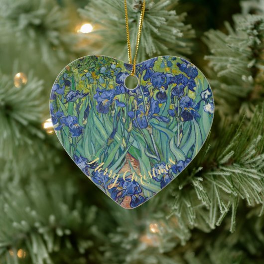 Irises Vincent Van Gogh  Art Kerstmis Keramisch Ornament (Boom)