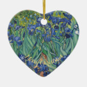 Irises Vincent Van Gogh  Art Kerstmis Keramisch Ornament (Voorkant)