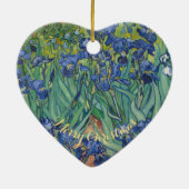 Irises Vincent Van Gogh  Art Kerstmis Keramisch Ornament (Achterkant)