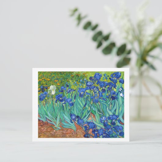 Irises, Vincent van Gogh Briefkaart (Staand voorkant)