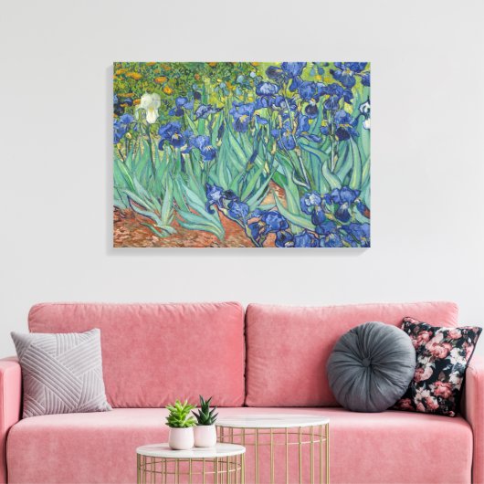 IRISES VINCENT VAN GOGH Canvas Print (Insitu (Woonkamer))