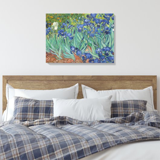 IRISES VINCENT VAN GOGH Canvas Print (Insitu (Slaapkamer))