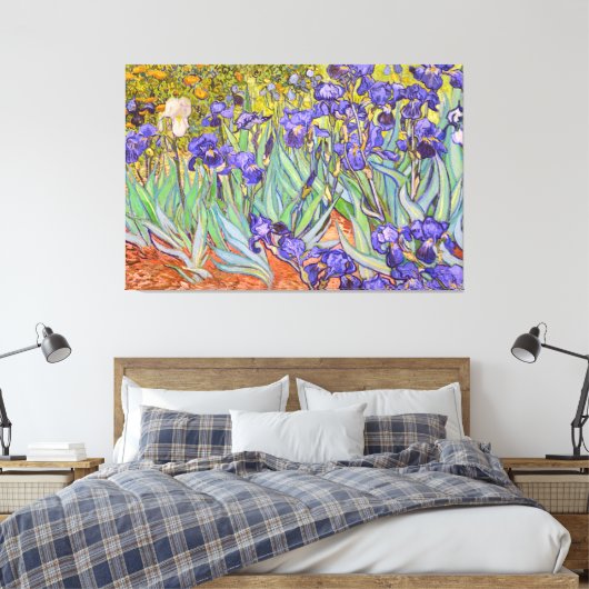 Irises Vincent Van Gogh Fine Art Canvas Afdruk (Insitu (Slaapkamer))
