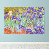 Irises Vincent Van Gogh Fine Art Canvas Afdruk (Insitu (Houten vloer))
