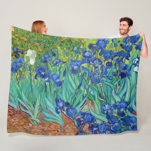 Irises, Vincent van Gogh Fleece Deken (In situ)