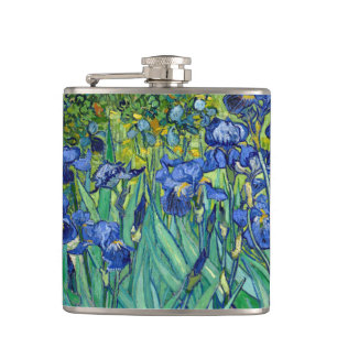 Irises Vincent van Gogh Floral  schilderen Heupfles