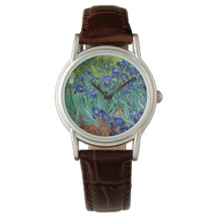 Irises Vincent van Gogh Floral  schilderen Horloge