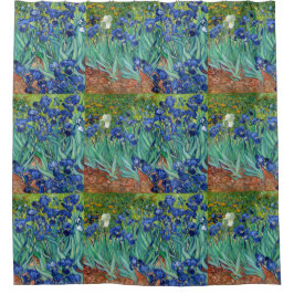 Irises Vincent van Gogh Flowers Fine Art Painting Douchegordijn