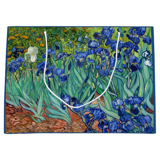 Irises Vincent van Gogh Flowers Fine Art Painting Large Cadeautasje (Voorkant)