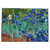 Irises Vincent van Gogh Flowers Fine Art Painting Large Cadeautasje (Achterkant)