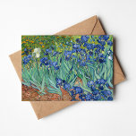 Irises | Vincent Van Gogh Kaart<br><div class="desc">Irises (1889) van de Nederlandse postimpressionist Vincent Van Gogh. Origineel landschapsschilderij is een olie op het canvas met een tuin van bloeiende irisbloemen. Gebruik de ontwerphulpmiddelen om douanetekst toe te voegen of het afbeelding te personaliseren.</div>