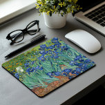 Irises | Vincent Van Gogh Muismat<br><div class="desc">Irises (1889) van de Nederlandse postimpressionist Vincent Van Gogh. Origineel landschapsschilderij is een olie op het canvas met een tuin van bloeiende irisbloemen. Gebruik de ontwerphulpmiddelen om douanetekst toe te voegen of het afbeelding te personaliseren.</div>