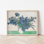 Irises | Vincent Van Gogh Poster<br><div class="desc">Irissen (1890) | Origineel kunstwerk van de Nederlandse post-impressionist Vincent Van Gogh (1853-1890). Het schilderij beeldt een stilleven uit met een vol boeket blauwe bloemen op een groen tafelblad tegen een romige witte achtergrond. Gebruik de ontwerpgereedschappen om aangepaste tekst toe te voegen of het afbeelding te personaliseren.</div>