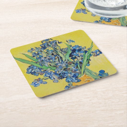 Irises Vincent van Gogh Poster Kartonnen Onderzetters (Schuin)