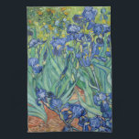 Irises | Vincent Van Gogh Theedoek<br><div class="desc">Irises (1889) van de Nederlandse postimpressionist Vincent Van Gogh. Origineel landschapsschilderij is een olie op het canvas met een tuin van bloeiende irisbloemen. Gebruik de ontwerphulpmiddelen om douanetekst toe te voegen of het afbeelding te personaliseren.</div>