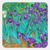 Irises, Vincent van Gogh Vierkante Sticker (Voorkant)