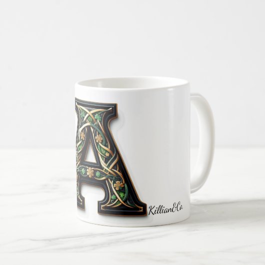 Irish A Monogram Coffee Mug Koffiemok (Voorkant rechts)