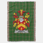 Irish Abbott Coat of Arms Family Crest Ireland Deken (Voorkant Verticaal)