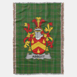 Irish Abbott Coat of Arms Family Crest Ireland Deken