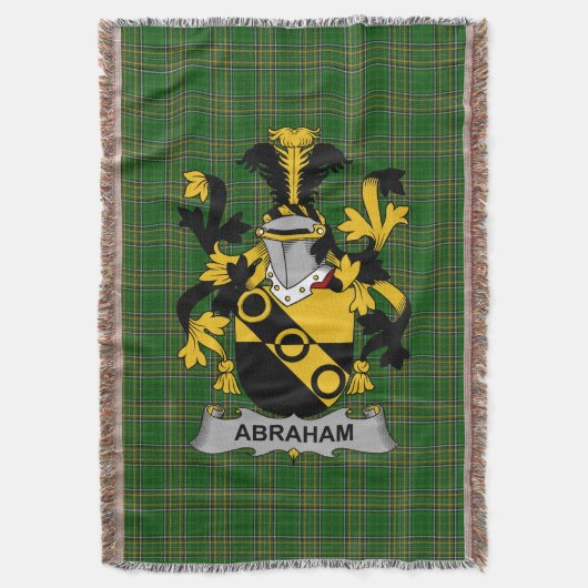 Irish Abraham Coat of Arms Family Crest Ireland Deken (Voorkant Verticaal)