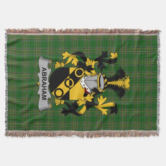 Irish Abraham Coat of Arms Family Crest Ireland Deken (Voorkant)