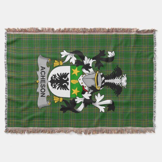Irish Acheson Coat of Arms Family Crest Ireland Deken (Voorkant)