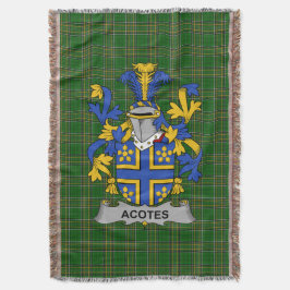 Irish Actes Coat of Arms Family Crest Ireland Deken