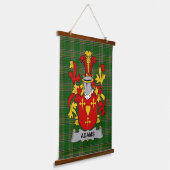Irish Adams Coat of Arms Family Crest Hangend Wandkleed (Gebogen)