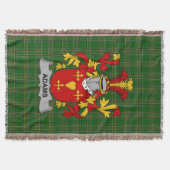 Irish Adams Coat of Arms Family Crest Ierland Deken (Voorkant)