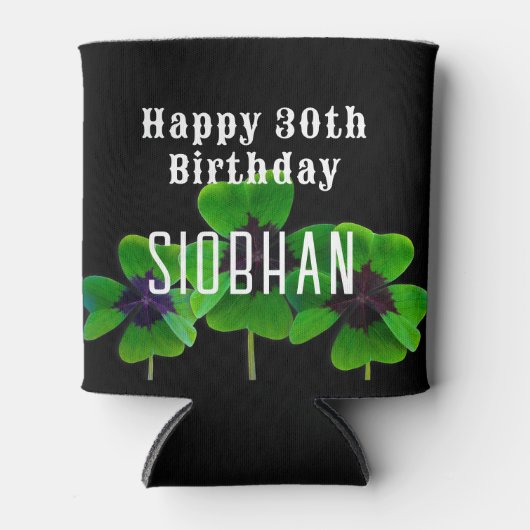 Irish Adult Birthday Gepersonaliseerde Drink Coozi Blikjeskoeler (Voorkant)