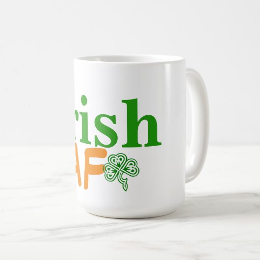 Irish AF Funny Koffiemok (Voorkant rechts)
