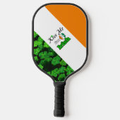 Irish AF, Happy St. Paddy's Day, Irish Flag Skull Pickleball Paddle (Achterkant)