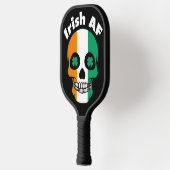 Irish AF, Happy St. Paddy's Day, Irish Flag Skull Pickleball Paddle (Links)