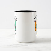 Irish AF, Happy St. Paddy's Day, Irish Flag Skull Tweekleurige Koffiemok (Center)