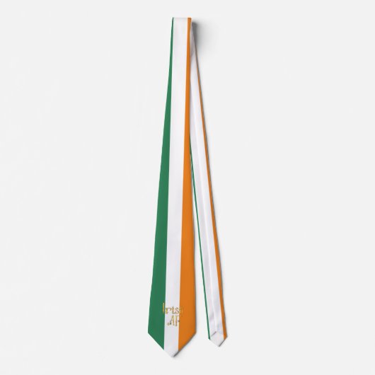 Irish AF Ireland Flag Narrow Striped Stropdas (Voorkant)