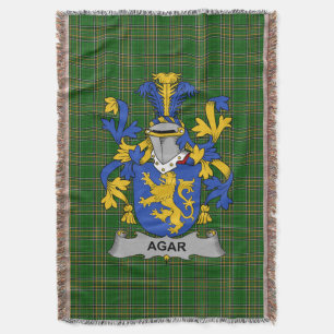 Irish Agar Wapenschild Familie Crest Ierland Deken