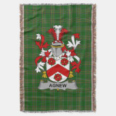 Irish Agnew Coat of Arms Family Crest Ireland Deken (Voorkant Verticaal)