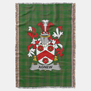 Irish Agnew Coat of Arms Family Crest Ireland Deken