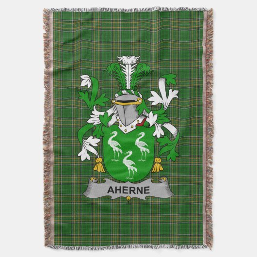 Irish Aherne of Mulhern Coat of Arms Family Crest Deken (Voorkant Verticaal)