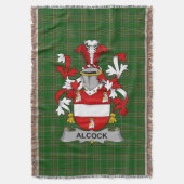 Irish Alcock Coat of Arms Family Crest Ireland Deken (Voorkant Verticaal)