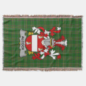 Irish Alcock Coat of Arms Family Crest Ireland Deken (Voorkant)