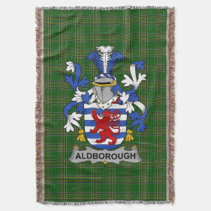 Irish Aldborough Coat of Arms Family Crest Irelan Deken