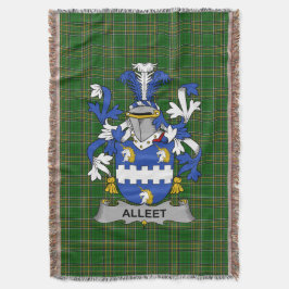 Irish Alleet Coat of Arms Family Crest Ireland Deken