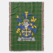 Irish Alveston Coat of Arms Family Crest Ireland Deken (Voorkant Verticaal)