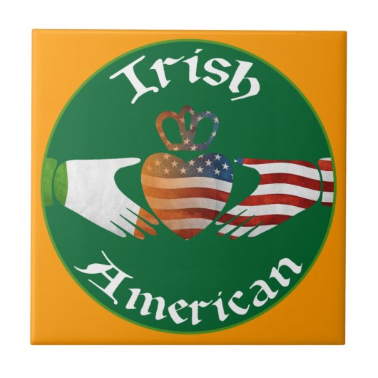 Irish American Claddagh Tegel Tegeltje (Voorkant)