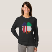Irish American Clover Flag St. Patrick's Day T-shirt (Voorkant volledig)