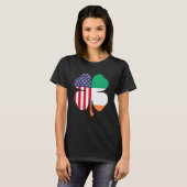 Irish American Clover Flag St. Patrick's Day T-shirt (Voorkant volledig)