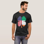 Irish American Clover Flag St. Patrick's Day T-shirt (Voorkant volledig)