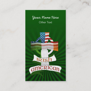Irish American Cross Custom Visitekaartjes